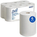 Scott Slimroll Papierhandt&uuml;cher Gerollt Wei&szlig; 1-lagig 990 m 6657 6 Rollen &agrave;...
