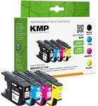 KMP LC-1240VALBP Kompatibel Brother Tintenpatrone Schwarz, Cyan, Magenta, Gelb
