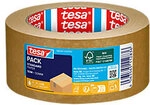 tesa Verpackungsklebeband Leise abrollbar tesapack Paper Standard Braun 50 mm (B) x