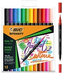 BIC Filzstift 0,7 - 0,9 mm Fein Farbig sortiert Intensity Dual Tip 12 St&uuml;ck 1210464
