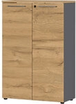 GERMANIA Melamin Schrank Abschlie&szlig;bar 800 x 400 x 1.200 mm Braun, Graphit...