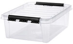 SmartStore Classic Kunststoff Aufbewahrungbox 21 L Mit Deckel Transparent 39 x 50 x