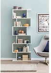WOHNLING Spanplatte B&uuml;cherregal 6 700 x 235 x 1.900 mm Wei&szlig; 1270721