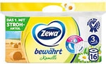 Zewa Bew&auml;hrt Toilettenpapier 3-lagig Kamille Wei&szlig; 16 Rollen &agrave; 150 Blatt...