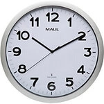 Maul MAULstep Analog Wanduhr Silber, Wei&szlig; 40 x 40 x 40 x 4,7 cm 1099042