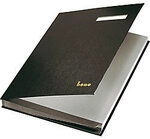 Bene Unterschriftsmappe 76400 Schwarz Blanko Perforiert DIN A4 24 x 2,6 x 35 cm