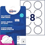 AVERY Zweckform Namensschild-etiketten L4881-20 Haftend Spezial Rund Wei&szlig; 6,5 cm 20