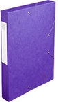 Exacompta Archivbox 14015H DIN A4 Pressspankarton 25 (B) x 33 (H) cm Violett 4,0 cm