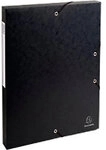 Exacompta Archivbox 50301E DIN A4 Karton 25 (B) x 33 (H) cm Schwarz 2,5 cm 8 St&uuml;ck