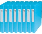 Exacompta Archivbox 50406E DIN A4 Karton 25 (B) x 33 (H) cm T&uuml;rkis 4,0 cm 8 St&uuml;ck