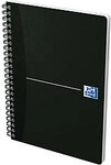 OXFORD Office Essentials Collegeblock DIN A5 Kariert Spiralbindung Karton Schwarz