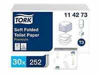 Tork Premium Recycelt 100% Toilettenpapier T3 2-lagig 114273 30 Stück à 252...