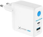 XLayer Ladeger&auml;t 65 W 1 x USB-C 65 W, 1 x USB-A 60 W Wei&szlig; 1275495