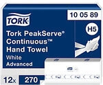Tork Peakserve Advanced Papierhandt&uuml;cher H5 Wei&szlig; 1-lagig 100589 12 St&uuml;ck &agrave; 270