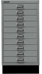 Bisley Schubladenschrank 10 Sch&uuml;be Silber 349 x 432 x 670 mm 1016157
