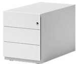Bisley Rollcontainer Note mit seitlicher Griffleiste und drei Universalschubladen &agrave;