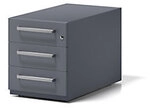 Bisley Rollcontainer Note mit Designgriff und drei Universalschubladen &agrave; H&ouml;he 150