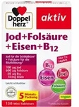 DOPPELHERZ Jod+Fols&auml;ure+Eisen+B12 Tabletten 150 St