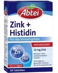 ABTEI Zink+Histidin Tabletten Titandioxidfrei 30 St