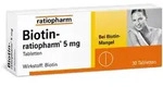 BIOTIN-RATIOPHARM 5 mg Tabletten 30 St