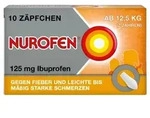 NUROFEN Junior 125 mg Ibuprofen Z&auml;pfchen bei Fieber & Schmerzen 10 St