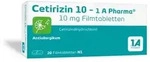 CETIRIZIN 10-1A Pharma Filmtabletten 20 St