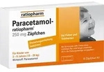 PARACETAMOL-ratiopharm 250 mg Z&auml;pfchen 10 St