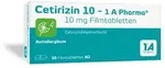 CETIRIZIN 10-1A Pharma Filmtabletten 50 St