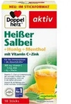DOPPELHERZ hei&szlig;er Salbei+Honig+Menthol Granulat 10 St