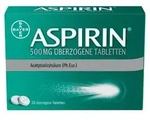 ASPIRIN 500 mg &uuml;berzogene Tabletten 20 St