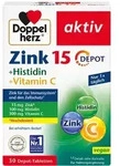 DOPPELHERZ Zink 15 mg+Histidin+Vit.C Depot aktiv 30 St