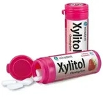 MIRADENT Xylitol Kaugummi Erdbeere 30 g