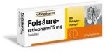 FOLS&Auml;URE-RATIOPHARM 5 mg Tabletten 20 St