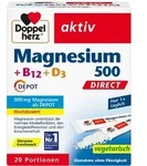 DOPPELHERZ Magnesium 500+B12+D3 Depot DIRECT Pell. 20 St