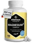 MAGNESIUM 350 mg Komplex Citrat/Oxid/Carbon.vegan 180 St