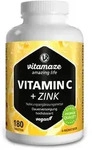 VITAMIN C 1000 mg hochdosiert+Zink vegan Tabletten 180 St