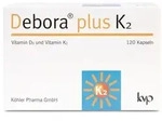 DEBORA plus K2 Kapseln hochdosiert mit Vitamin D3 & K2 120 St
