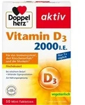 DOPPELHERZ Vitamin D3 2000 I.E. Tabletten 20,8 g