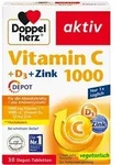 DOPPELHERZ Vitamin C 1000+D3+Zink Depot Tabletten 42,9 g