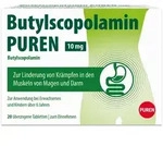 BUTYLSCOPOLAMIN PUREN 10 mg &uuml;berzogene Tab. 20 St