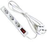 AS Schwabe 11312 Steckdosenleiste mit Schalter Wei&szlig; Konturenstecker 1 St.