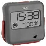 TFA Dostmann 60.2031.10 Quarz Wecker Grau Alarmzeiten 1 Vibrationsalarm, Extra...