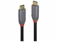 LINDY USB-Kabel USB 3.2 Gen2x2 USB-C® Stecker, USB-C® Stecker 0.50 m Schwarz, Grau