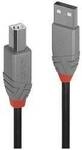 LINDY USB-Kabel USB 2.0 USB-A Stecker, USB-B Stecker 5.00 m Schwarz 36675