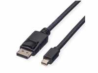 ROLINE 11.04.5636, ROLINE DisplayPort Kabel, DP ST - Mini DP ST, schwarz, 3 m