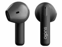 Sudio A1 In Ear Headset Bluetooth® Stereo Schwarz Headset, Ladecase, Touch-Steuerung