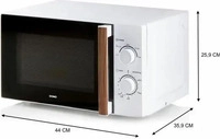 DOMO DO2720, DOMO DO2720 Mikrowelle Wei&szlig;, Holz 700 W Timerfunktion