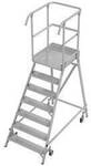 Krause 821058 Aluminium Podestleiter fahrbar, Montage mit Werkzeug Arbeitsh&ouml;he