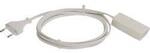AS Schwabe 50151 Strom Verl&auml;ngerungskabel 2.5 A Wei&szlig; 5.00 m H03VVH2-F 2X 0,75 mm&sup2;