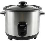 EMERIO RCE-110118 Reiskocher Edelstahl, Schwarz